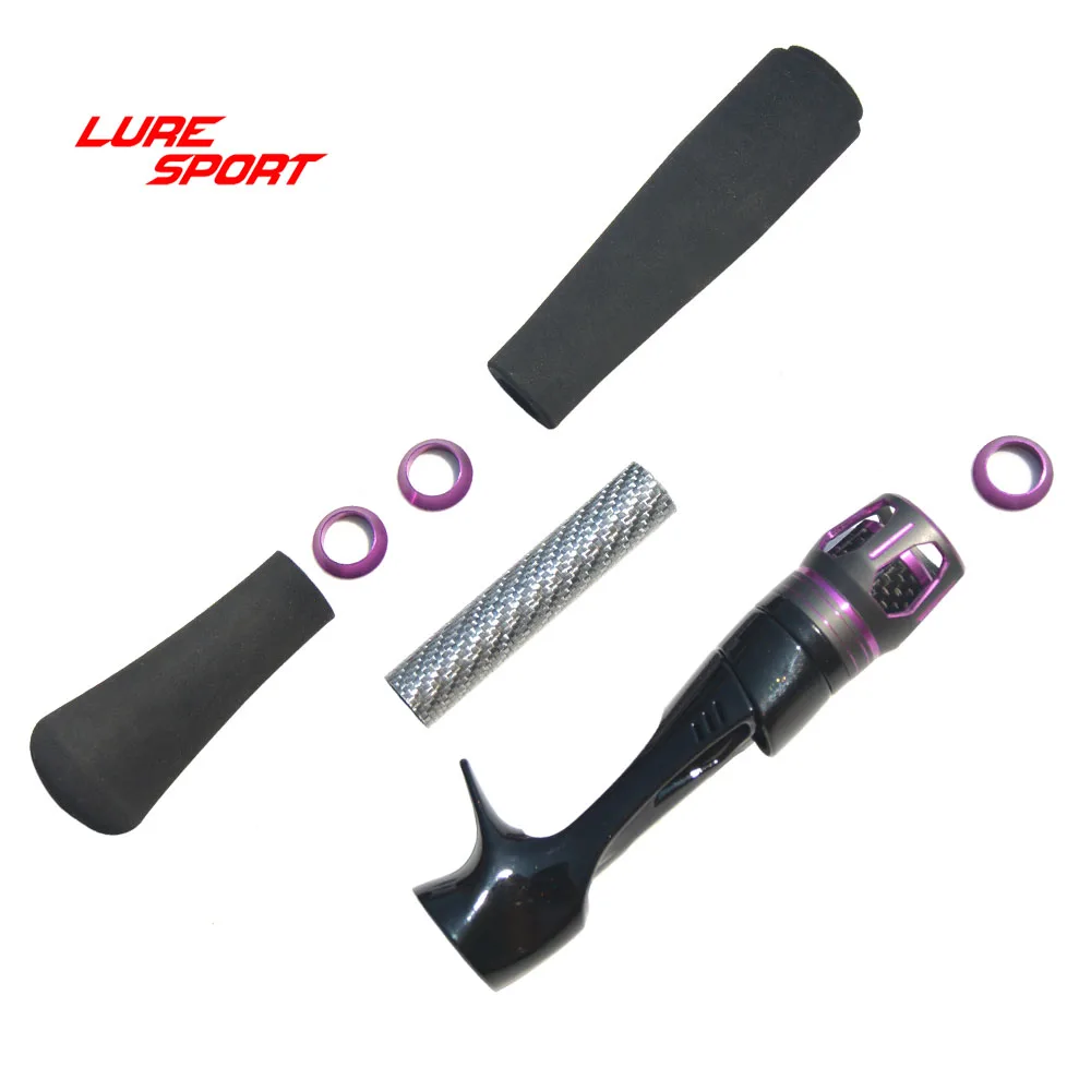 Фиолетовый LureSport шт катушка сиденье EVA ручка стык Контактное кольцо для проверки обмотки комплект материал для сборки удочки компоненты ремонт DIY аксессуары - Цвет: Фиолетовый