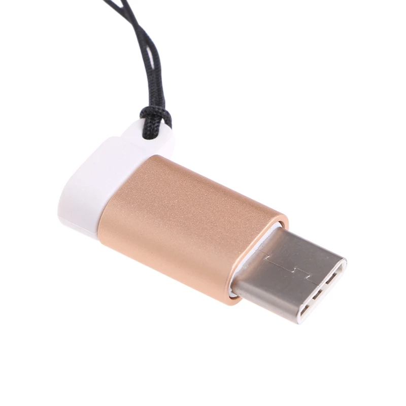 Адаптер Micro USB Type-C OTG для синхронизации данных и зарядки с брелоком шнур |