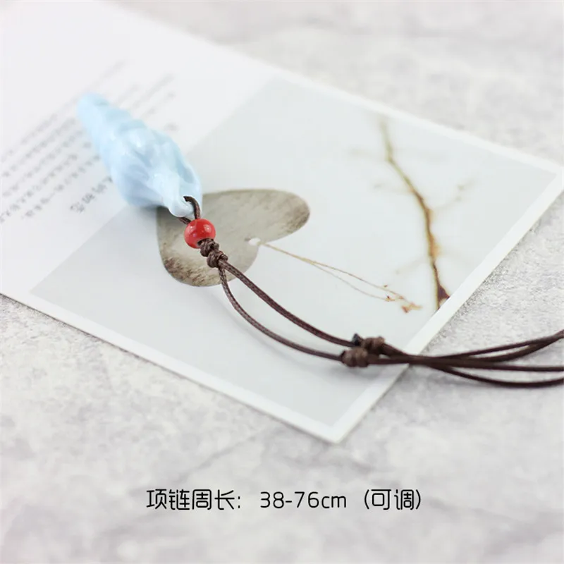 Showtrue Boho Whistle Ceramic Pendant Necklace Women Ethnic Style Couch Rope long bijoux femme | Украшения и аксессуары