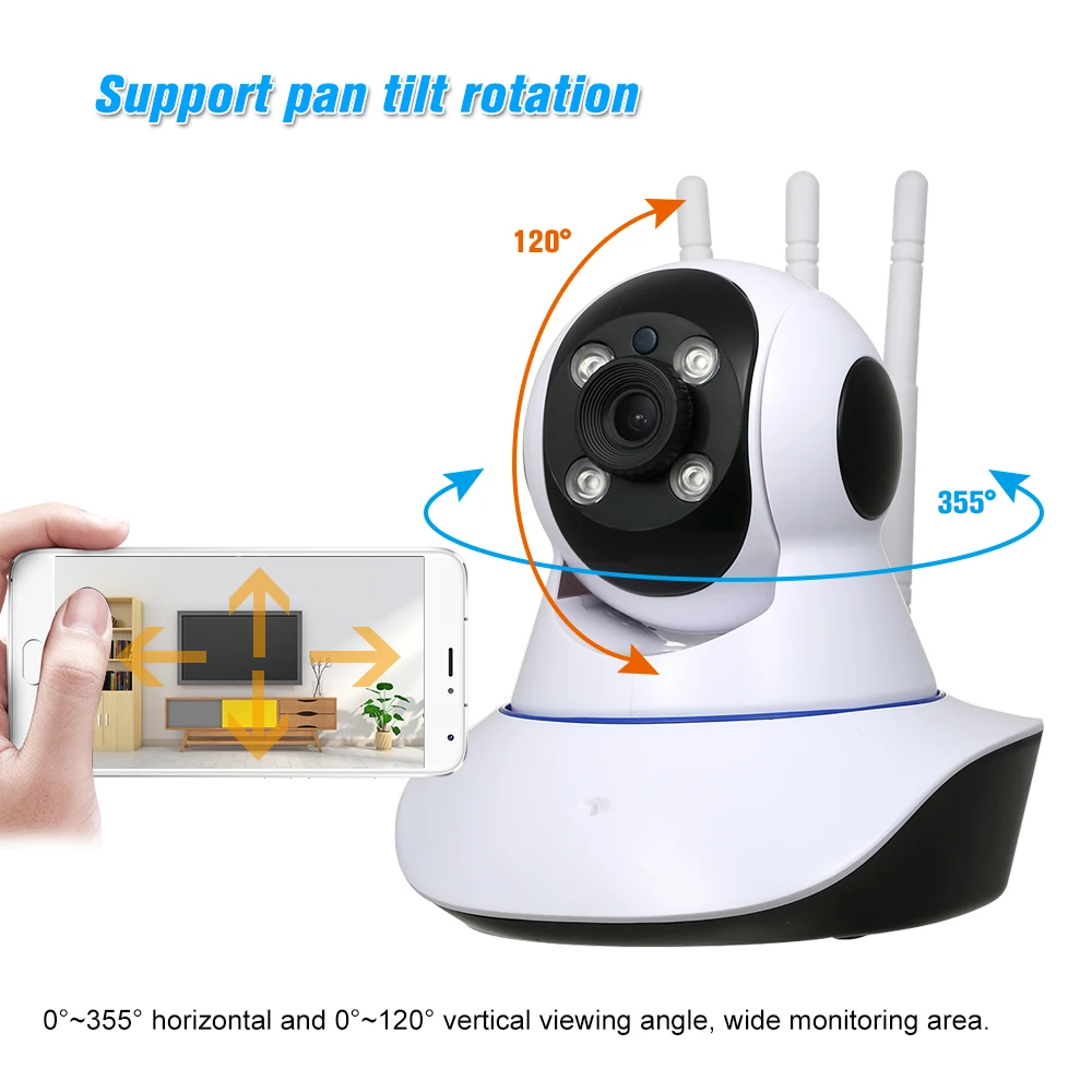 

HD 720P IP Cloud Camera CCTV Surveillance Security Network PTZ Camera Support Cloud Storage P2P Night View Baby monitor