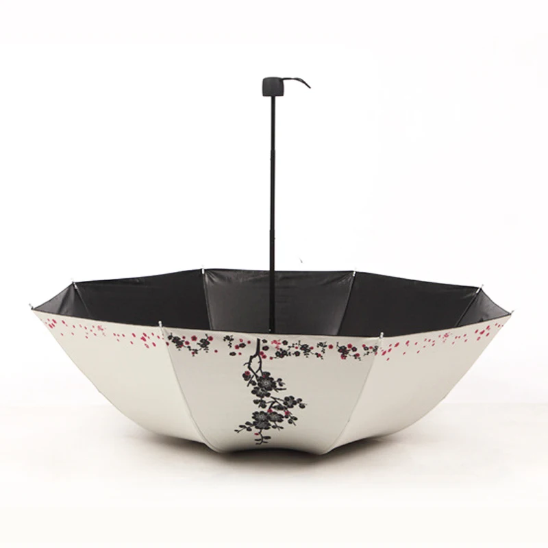 Новый креативный неавтоматический женский зонт с 3 складывающимися сливовыми