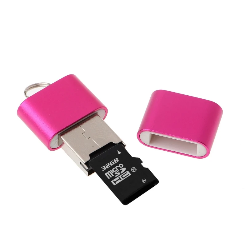 SD кард-ридер портативный мини алюминиевый сплав USB 2,0 A Micro SD TF кард-ридер адаптер кард-ридер 3 цвета