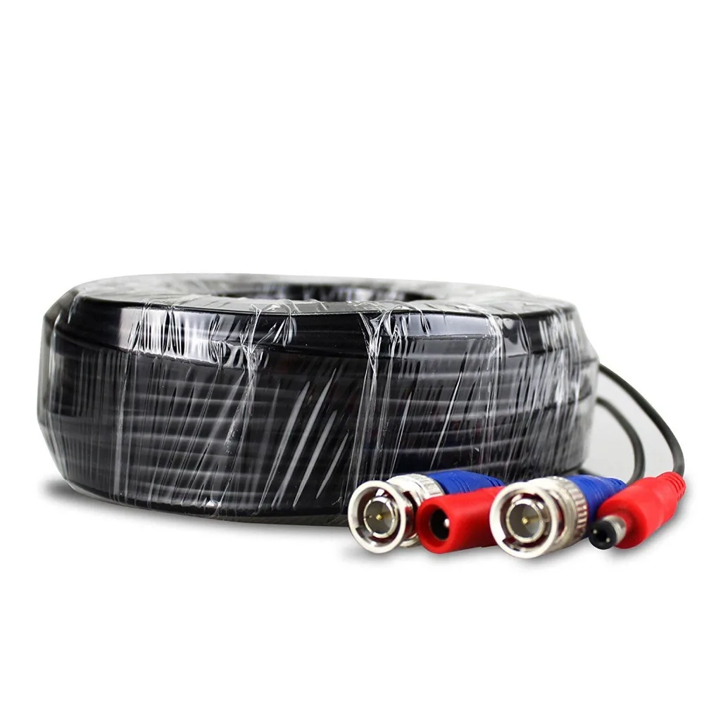 H.View Cable Wires For CCTV POE IP Camera System BNC 20M 30M 40M Optional Bnc Cameras | Безопасность и защита
