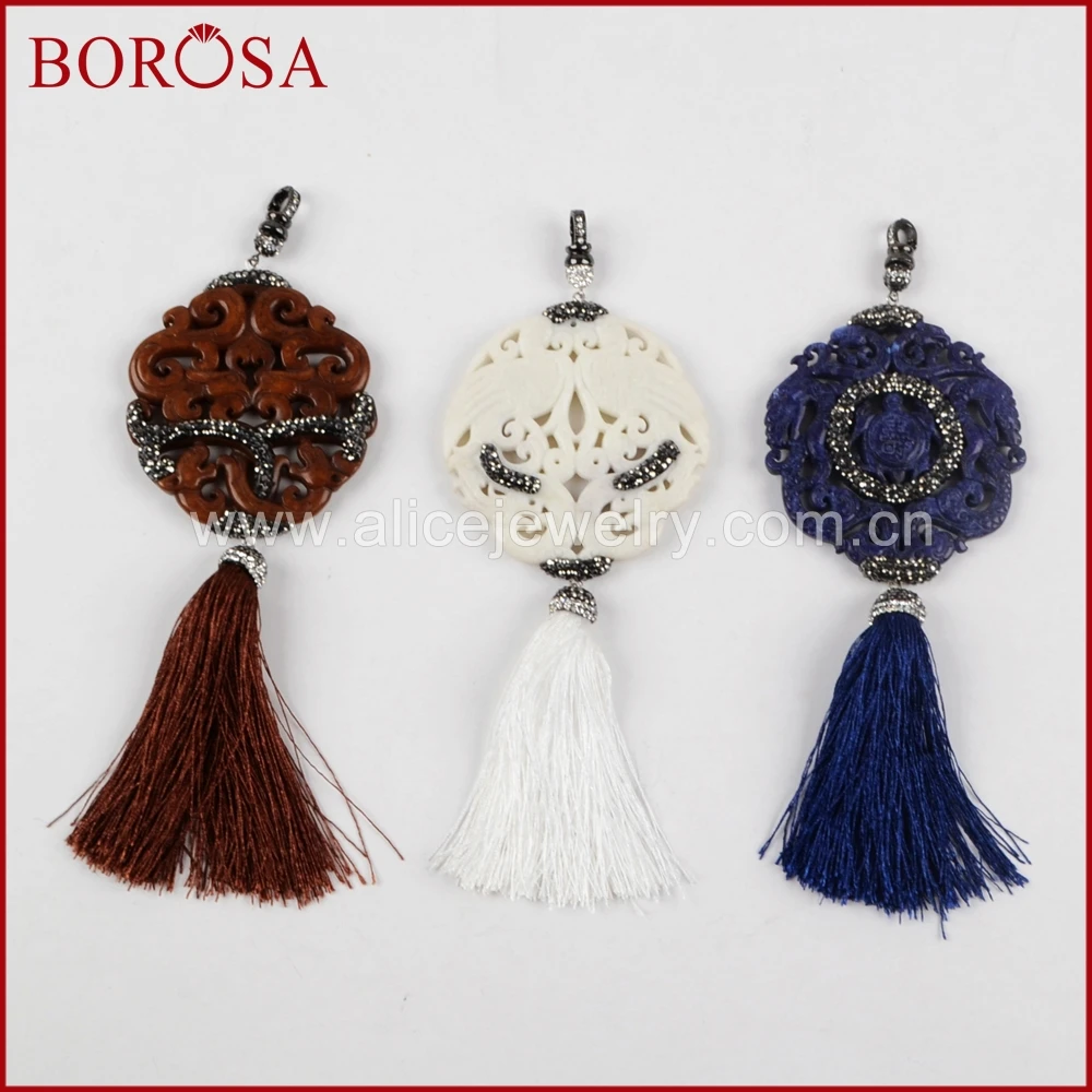 Бренд borosa Радужный дизайн драгоценные камни резные натуральный камень стразы