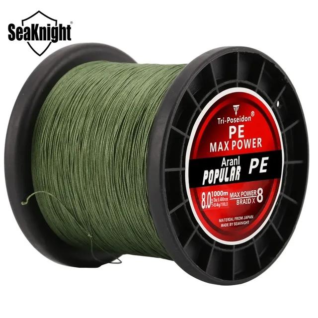SeaKnight Tri Poseidon леска 1000 м 8 strands супер прочная плетеная рыболовная веревка 20 100LB