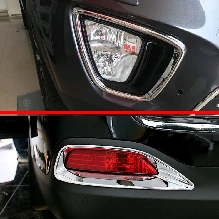 Для KIA SORENTO L 2015 2016 2017 ABS Хром Передняя и лампа заднего противотуманного фонаря