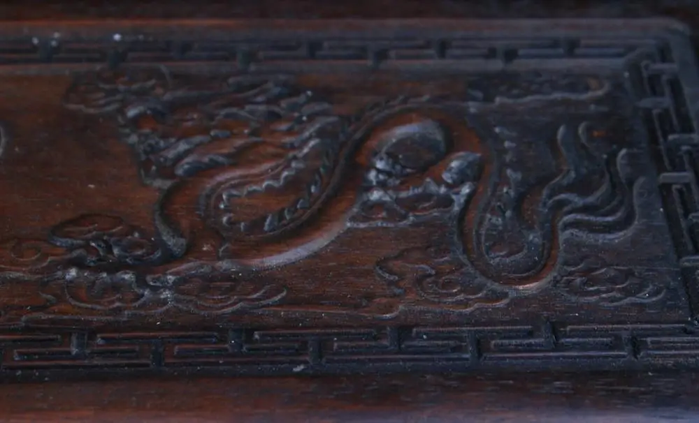 35cm Chinese Old Leaflet Sandalwood Hand carved Animal Dragon Box Case HFHK | Дом и сад