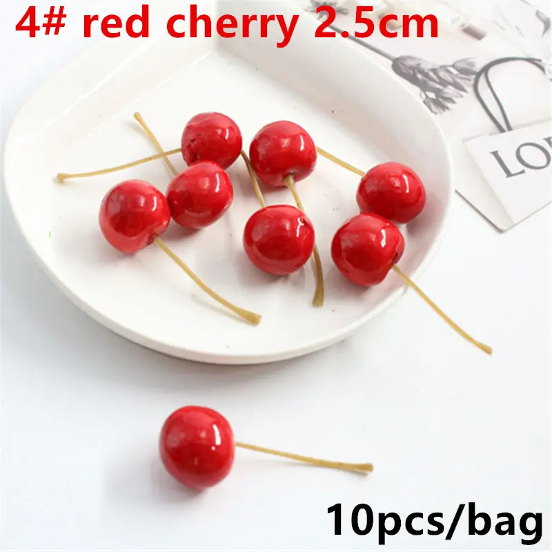 

10PCS Fruit And Vegetables Simulation Vegetable False Cherries Teaching Props Dining Room Decoration Products Plastic Food Finis