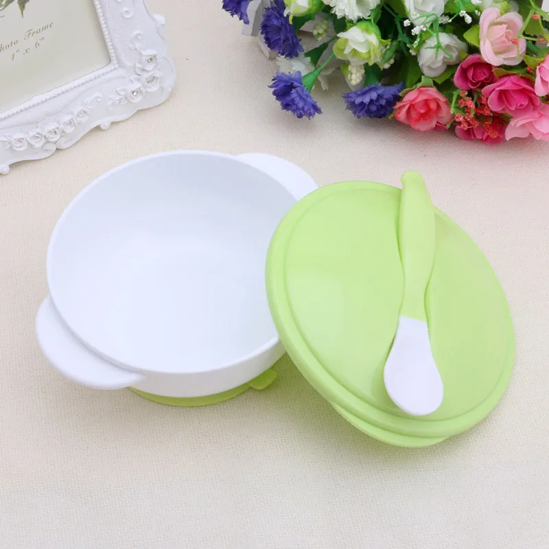 Ordinary Spoon Детская тренировочная миска для кормления, ложка с чувствительной температурой, набор посуды на присоске - Цвет: Ordinary Spoon