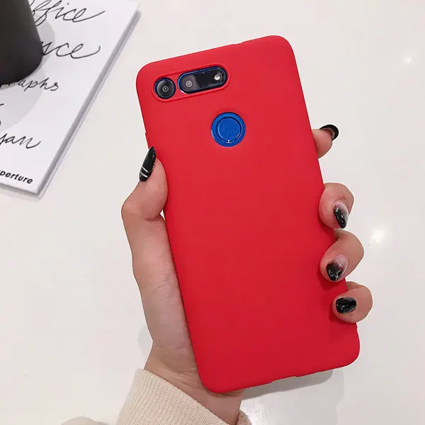 Red Карамельный цвет Мягкий ТПУ силиконовый чехол для телефона чехол для huawei P20 P30 Коврики 10 20 X Pro Lite Nova 3 3i 4 4e противоударный Капа Coque - Цвет: Red