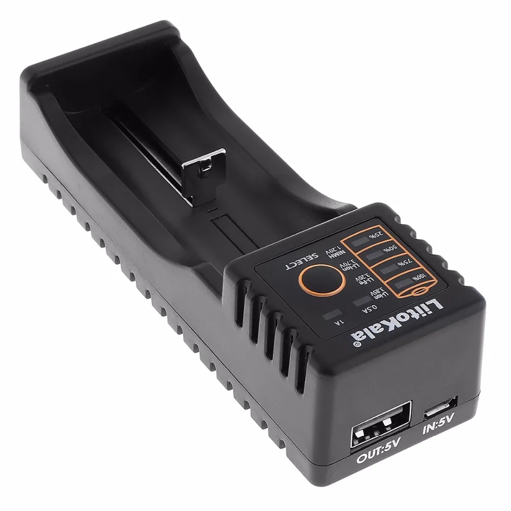 Liitokala Lii 100 USB умное зарядное устройство с Светодиодный индикатор для 1 2 В 3 7 в 8 AA AAA