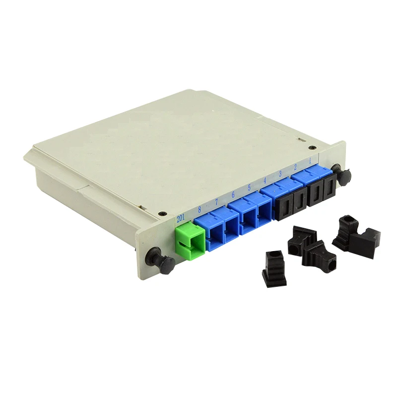ZHWCOMM 10 шт. SC UPC 1X8 волоконно-оптический FTTH разветвительный ящик с вставкой оптического связывателя Singlemode simplex plc.