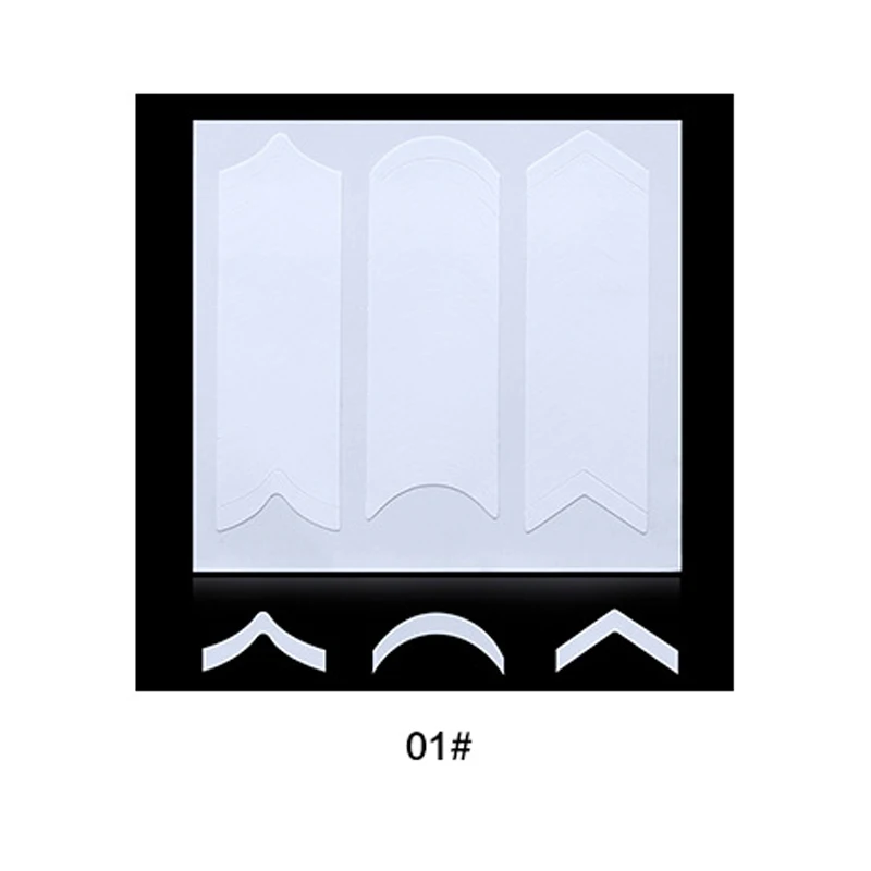 

Горячая распродажа 10 шт. ногти руководство Советы наклейки Французский маникюр Nail Art Наклейки для ногтей DIY Инструменты для укладки волос