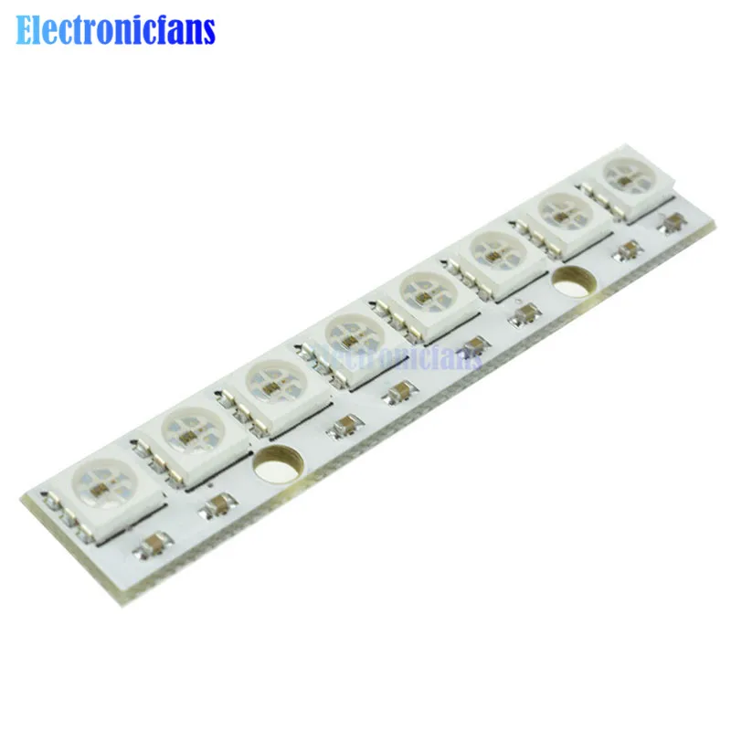 WS2812 WS 2811 5050 RGB СВЕТОДИОДНЫЙ модуль панели лампы 5 в 8 битсветодиодный Радужный