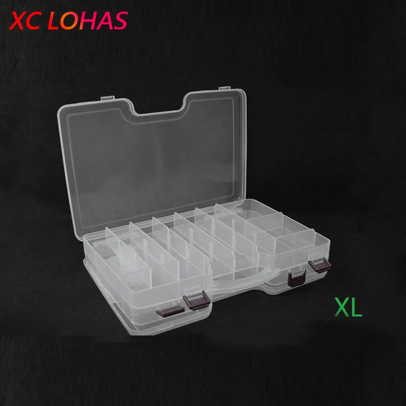 2 Sizes 16/30 Compartments Big Fishing Tackle Boxes Bait Lure Hooks Tool Strength Transparent Visible Accessories|tackle tool|fishing accessoriesbox