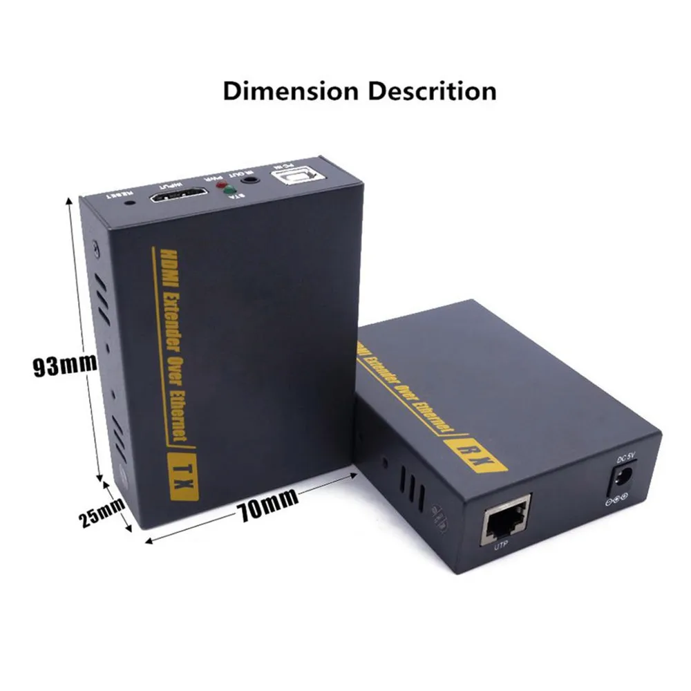 Высокое качество 500ft 20~ 60 кГц IR USB по TCP IP KVM удлинитель 1080P USB HDMI KVM IR удлинитель 150 м через RJ45 Cat5e Cat6 Cat7 кабель