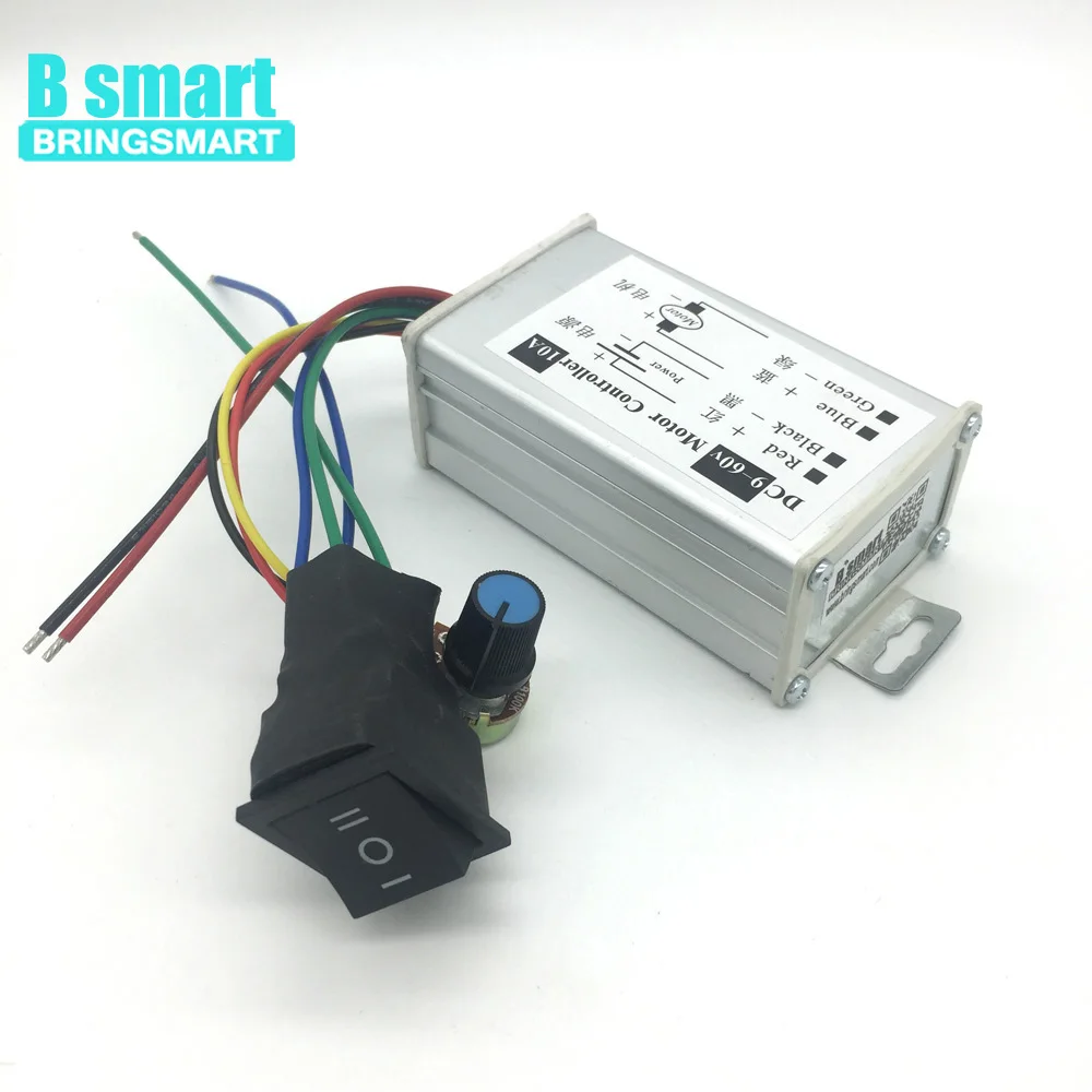Контроллер скорости электродвигателя Bringsmart CCM6D PWM DC 9 60 в Реверсивный беговый 10 А