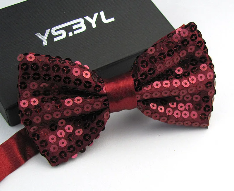 Блестящий мужской галстук-бабочка шикарные женские галстуки для смокингов