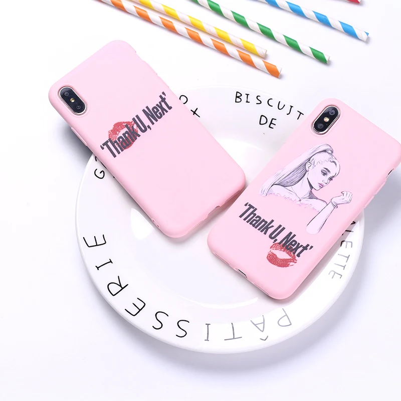 

Thank You Next Ariana Grande 7 Rings Soft Silicone Candy Case Coque For iPhone 12 11 Pro 6 6S 8 8Plus X XR XS Max 7 7Plus 8Plus