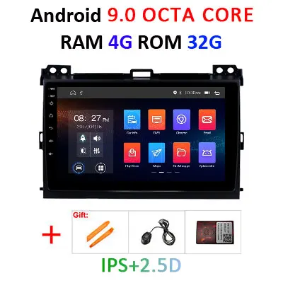 64G DSP Android 9,0 ips Автомобильный gps для Toyota LAND CRUISE Prado 120 2003-2009 Lexus GX470 Мультимедиа Навигация стерео радио без DVD - Цвет: 9.0 4G 32G CANBUS
