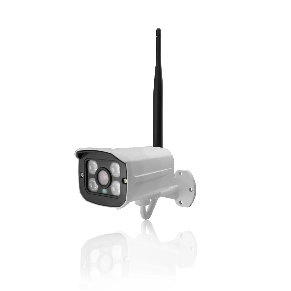 Новый 4ch 720 P 1mp Беспроводной ip-пуля Камера металл белый 4IR-Cut Комплект ночного