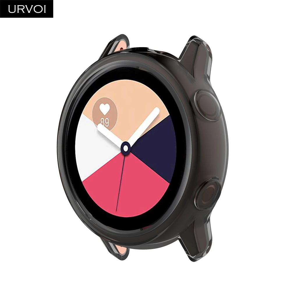 URVOI чехол для Galaxy watch Active/42 мм/46 мм ТПУ протектор кристалл цвета Рамка Тонкий чехол ультра тонкий чехол анти противоударный бампер