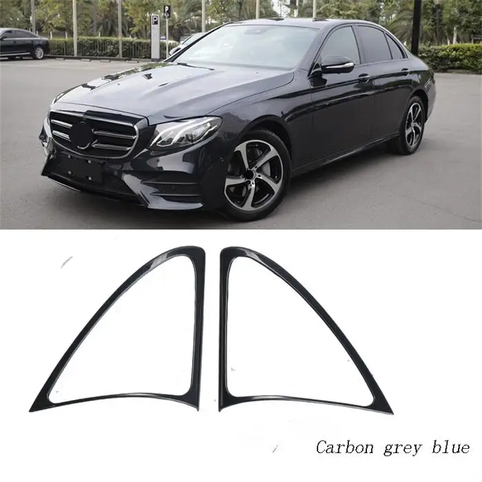 Carbon grey Blue Автомобильный Стайлинг дверной динамик декоративная накладка наклейка для Mercedes Benz E Class w213- салона авто аксессуары - Название цвета: Carbon grey Blue