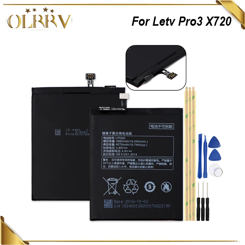 OLRRV 4070mAh батарея для Letv Pro3 X720 X722 X728 высокое качество Мобильный телефон LTF23A +