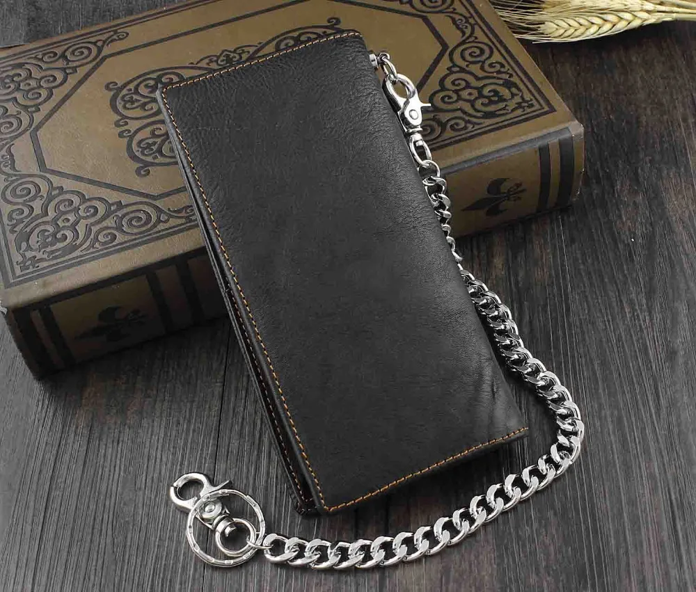 Высококачественный мужской кошелек/цепочка для денег в байкерском стиле рок