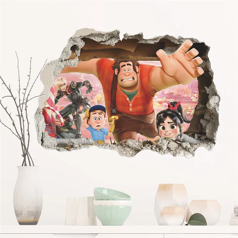 Мультфильм кино-стикеры Настенные для детских комнат 3d яркие детские спальни