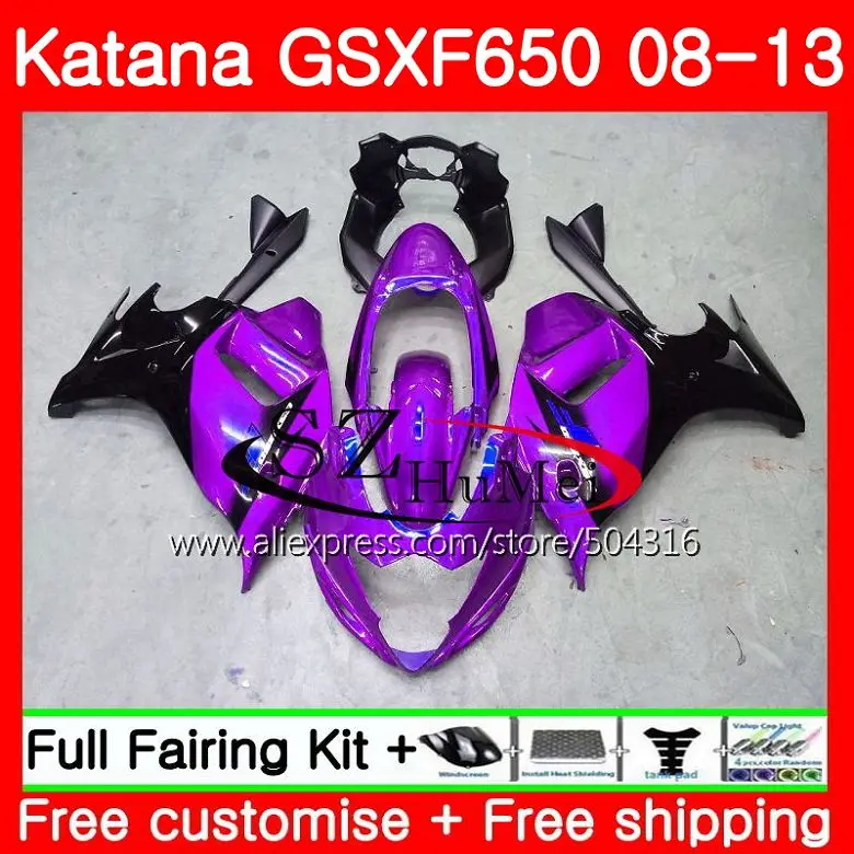 Корпус для SUZUKI KATANA GSXF 650 фиолетовый черный GSXF650 08 09 10 11 12 13 40SH.7 650F GSX650F 2008 2009 2010 2011 2012