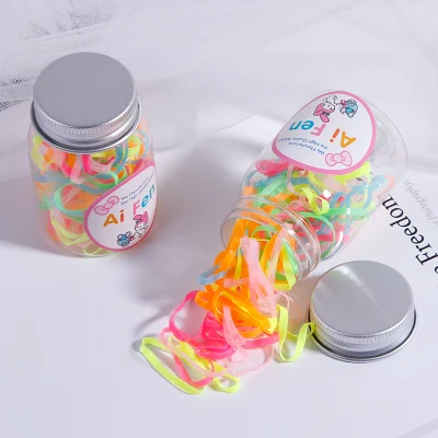 Big 100PCS 200/100 шт милые Детские Девочки одноразовые цветные кольца эластичные резинки для волос милые детские резиновые трикотажные резинки для волос аксессуары для волос - Цвет: Big 100PCS