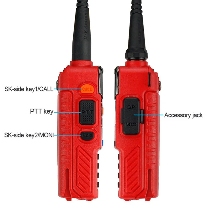 Baofeng UV-5R Plus двухдиапазонный двухсторонний радиоприемник Ham Walkie Talkie Pofung 5 Вт 128CH UHF VHF FM VOX двойной дисплей