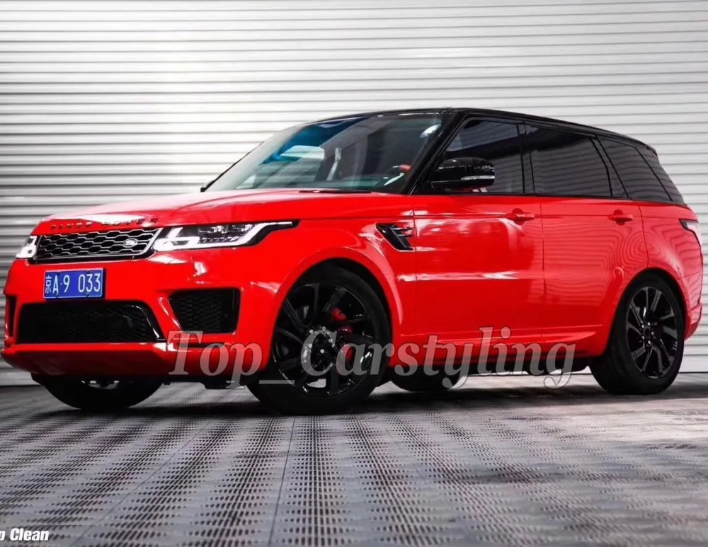 Супер 3-слойная красная глянцевая виниловая пленка для всего автомобиля