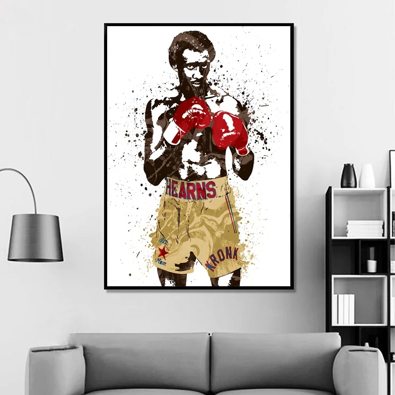 Thomas Hitman Hearns боксерская звезда спортивный Холст плакат настенный художественный