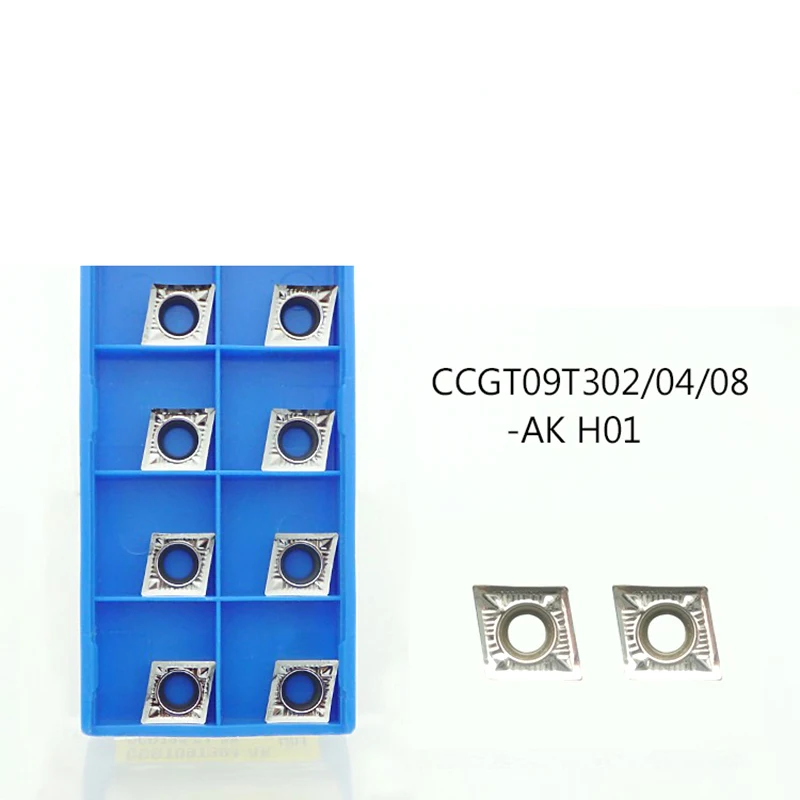 10 шт. карбидные вставки CCGT09T304/09T308/CCGT09T302 AK H01 инструмент для внутренней обточки