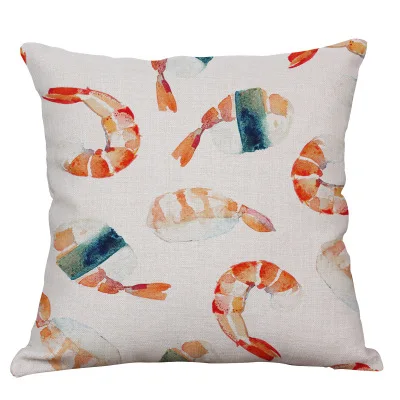 2018 новый японский свежие суши кои Чехлы листьев лотоса бросить наволочка хлопок