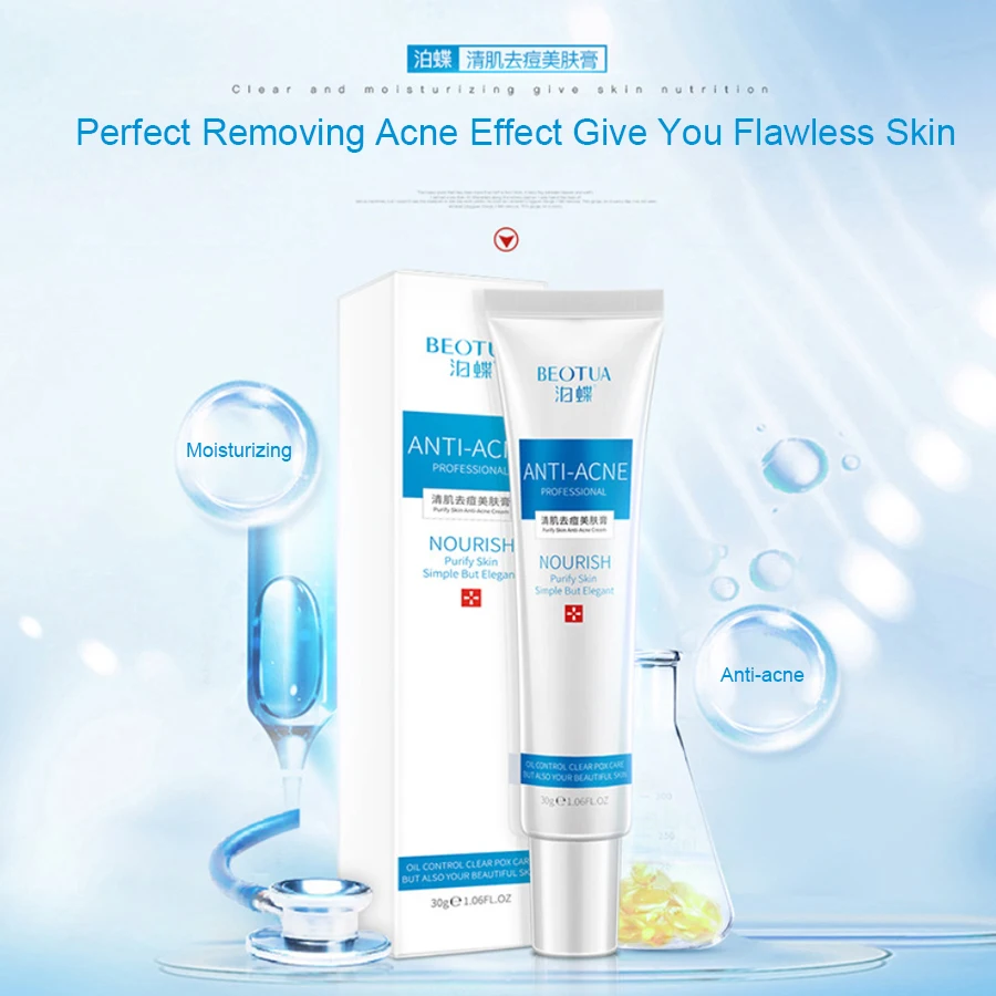 Крем MayCreate 30 г против акне для лица от угрей шрамов крем контроль жирности сужение