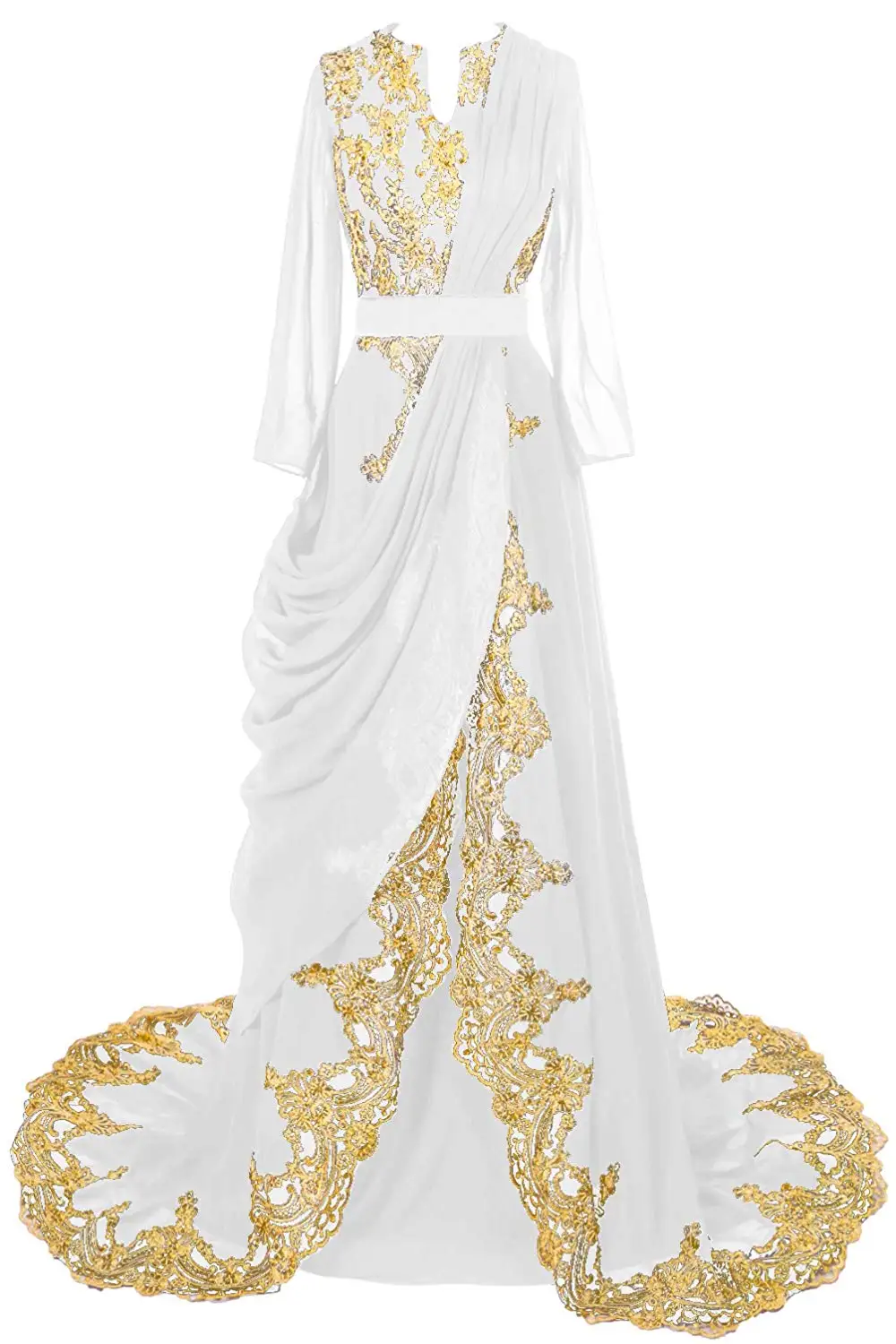 Женское платье с золотым кружевом Элегантное Длинное официальное в Дубае|Платья