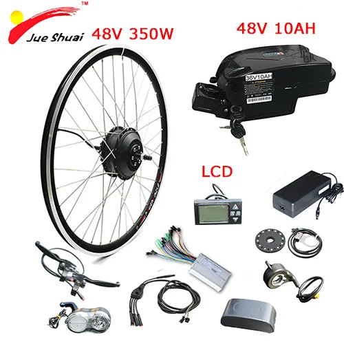 350W LCD 48V 10AH 48 В 350 Вт 500 Вт набор для переоборудования электровелосипеда для 2" 24" 2" 27,5" 700C 2" велосипед складной электрический велосипед мотор колеса электровелосипеда мотор - Цвет: 350W LCD 48V 10AH