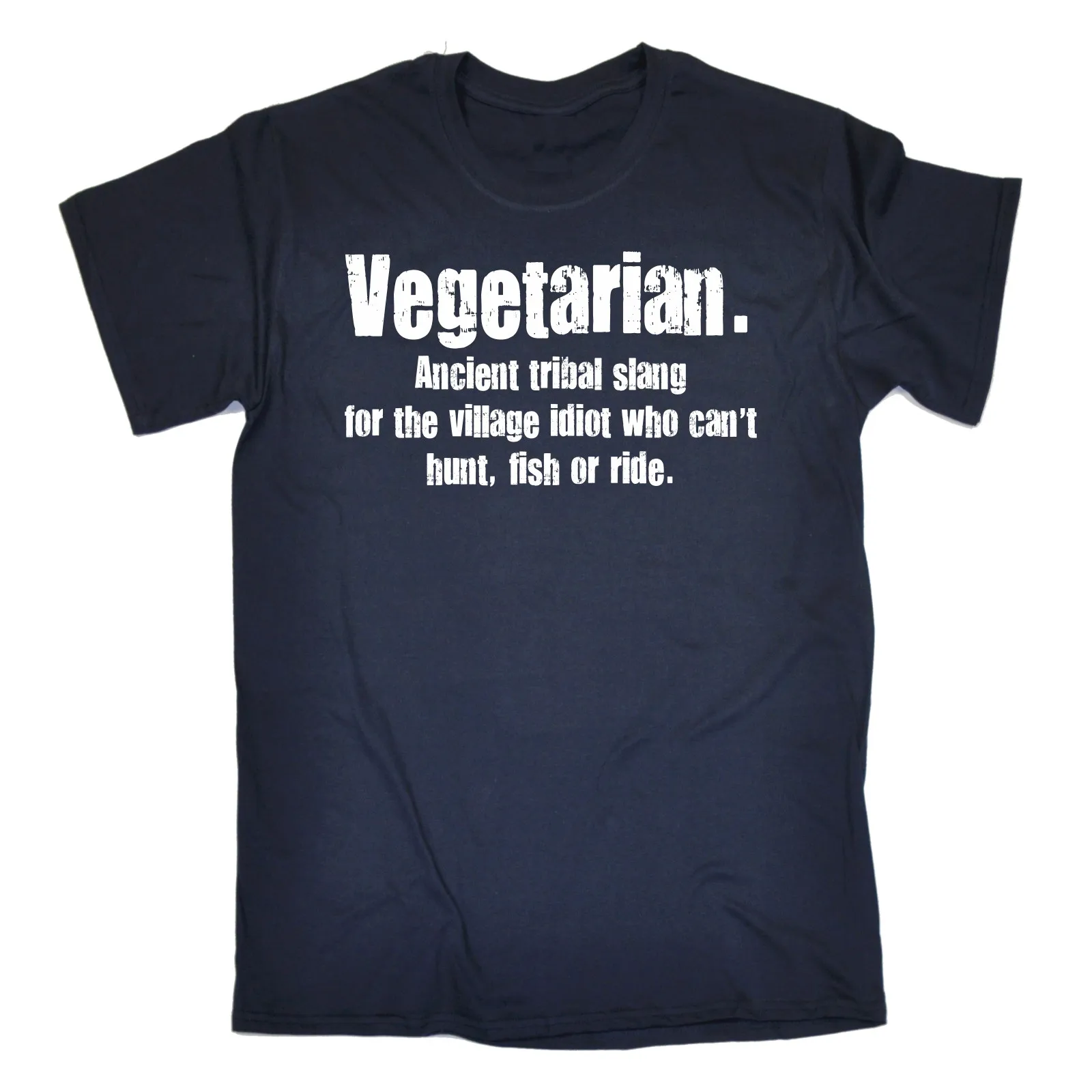 Vegetarian Tribal Slang T-SHIRT Food Chef Cook Veggie Vegan Funny Gift Birthday Fashion T Shirts Round Neck Sleeve Cool Casual | Мужская