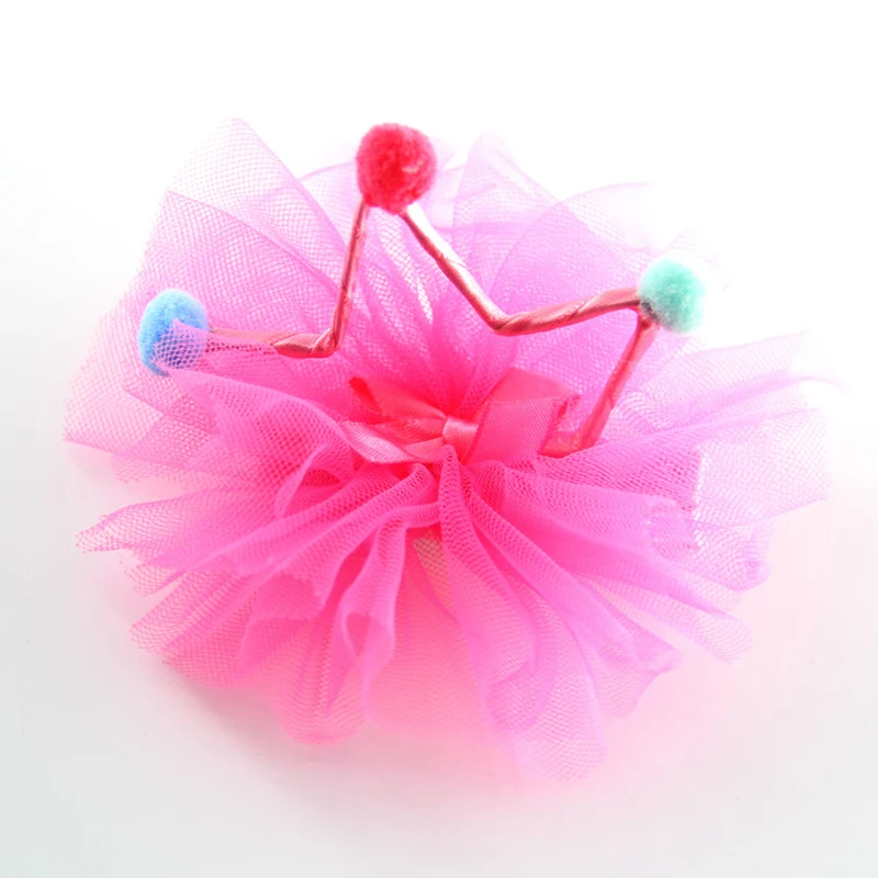 1 шт. Милая Кружевная заколка для волос в виде короны принцессы собаки кошки