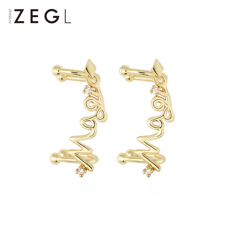 Дизайнерские клипсы ZEGL для ушей простая Студенческая клипса без проколов