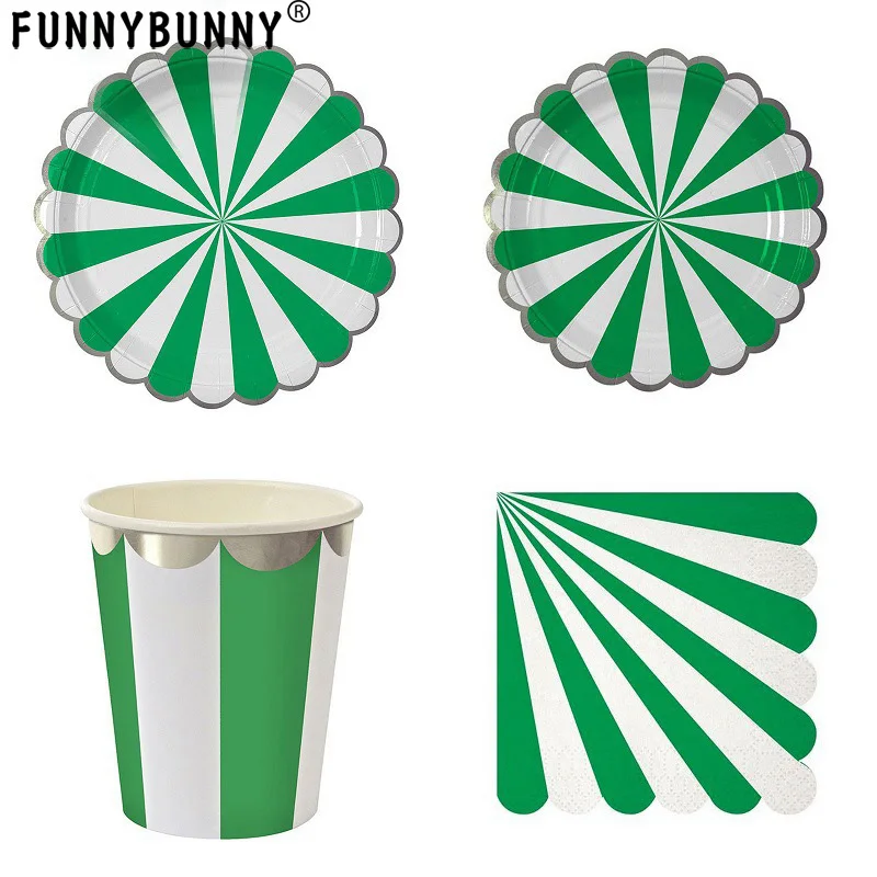 Одноразовый набор FUNNYBUNNY Party 16 обеденных тарелок и 8 бумажных салфеток для