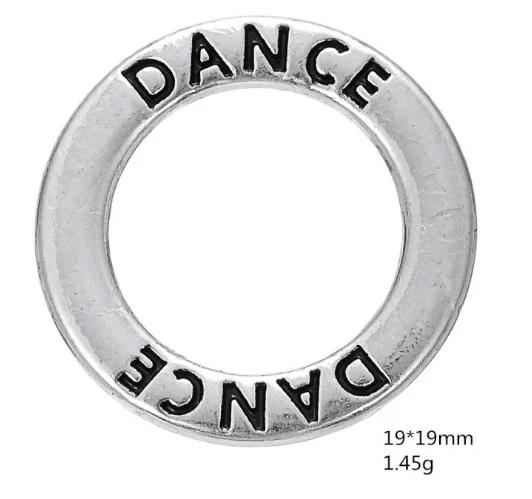 

50pcs Hollow double-sided lettering Round zinc alloy Jewelry tag Antique Silver Handmade earring bracelet necklace DIY Component