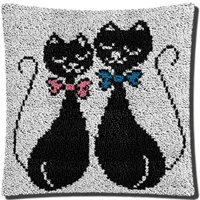 DIY Набор для рукоделия Подушка с вышивкой из акриловой пряжи защелка крюк холст Подушка передняя Вышивка крестом Наволочка стиль 55 - Цвет: Оранжевый