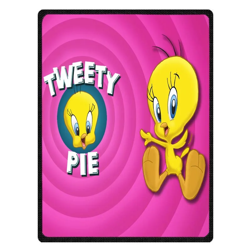 Soft Winter Warm Sofa Plaid Coral Fleece Bed Blanket Tweety Bird Printed Plane Travel Throw Blankets Free Shipping | Дом и сад