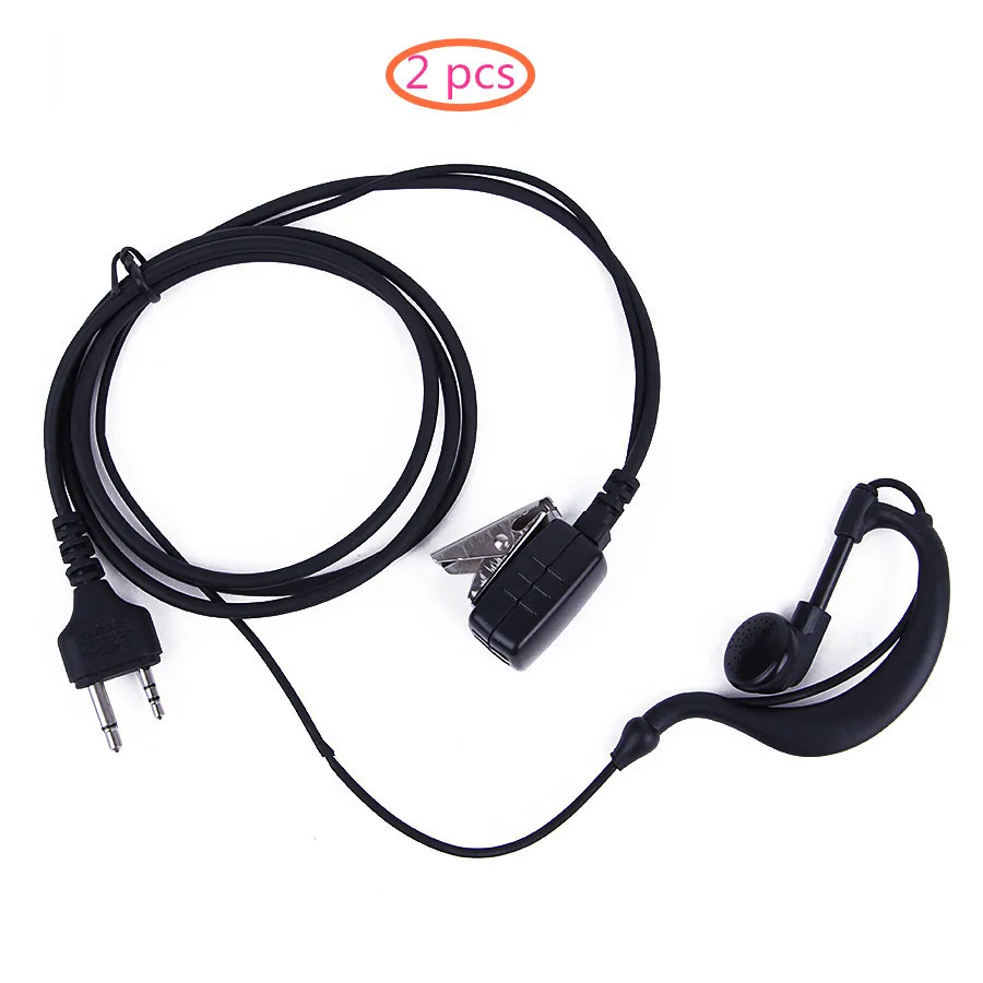 2 шт. контактный PTT ушной крюк наушники микрофон для MIDLAND Walkie Talkie G6/G7/G8/G9 GXT550 GXT650 LXT80