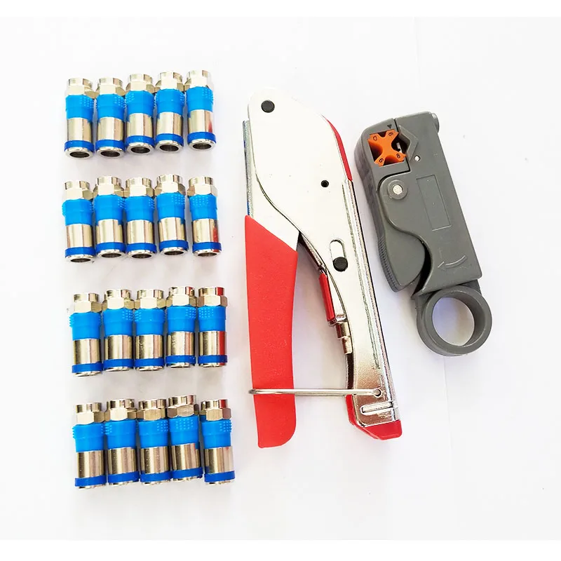 RG59 (4C) RG6 (5C) компрессионный соединитель обжимной инструмент коаксиальный кабель