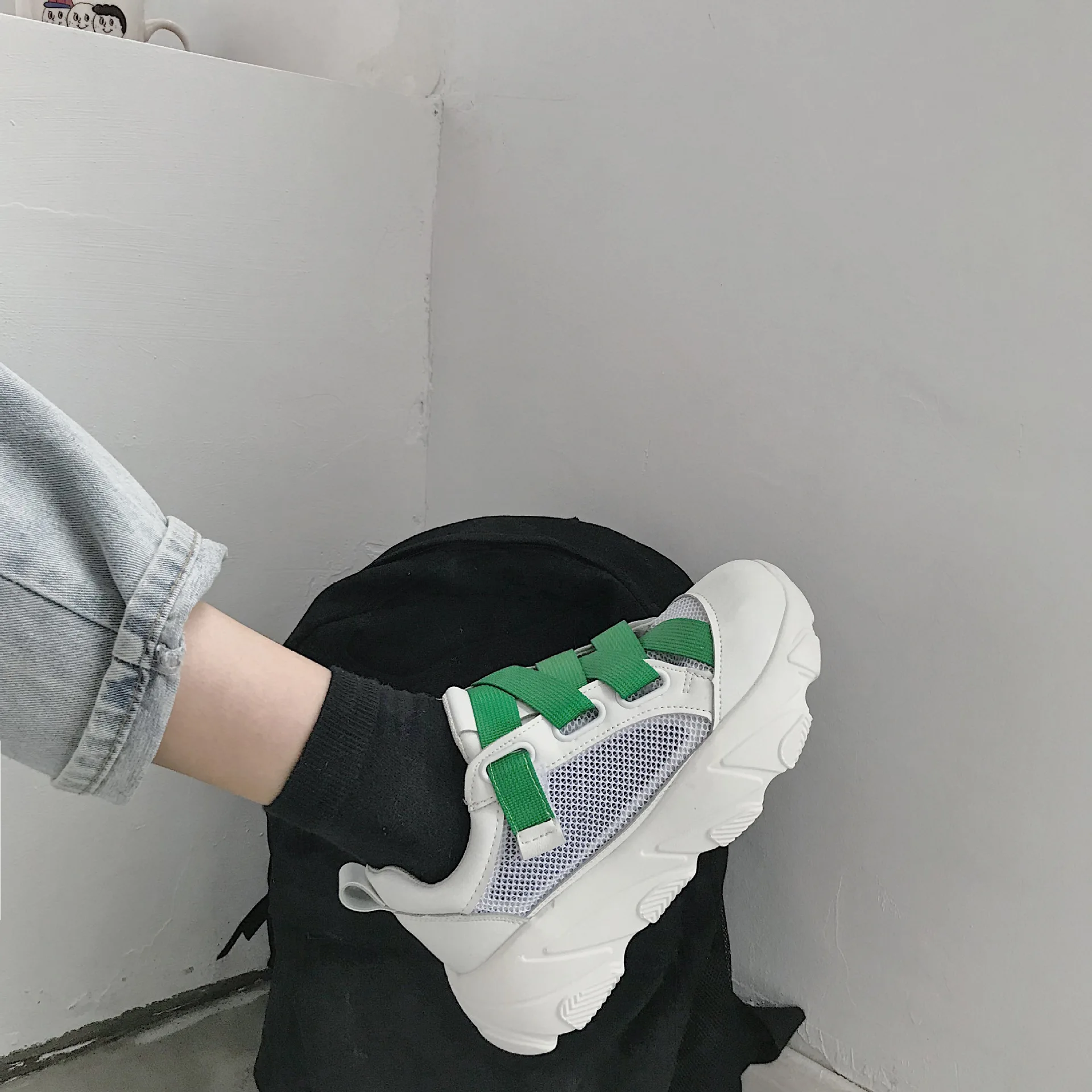 Zhen zhou/женская повседневная обувь на платформе трендовые белые женские кроссовки